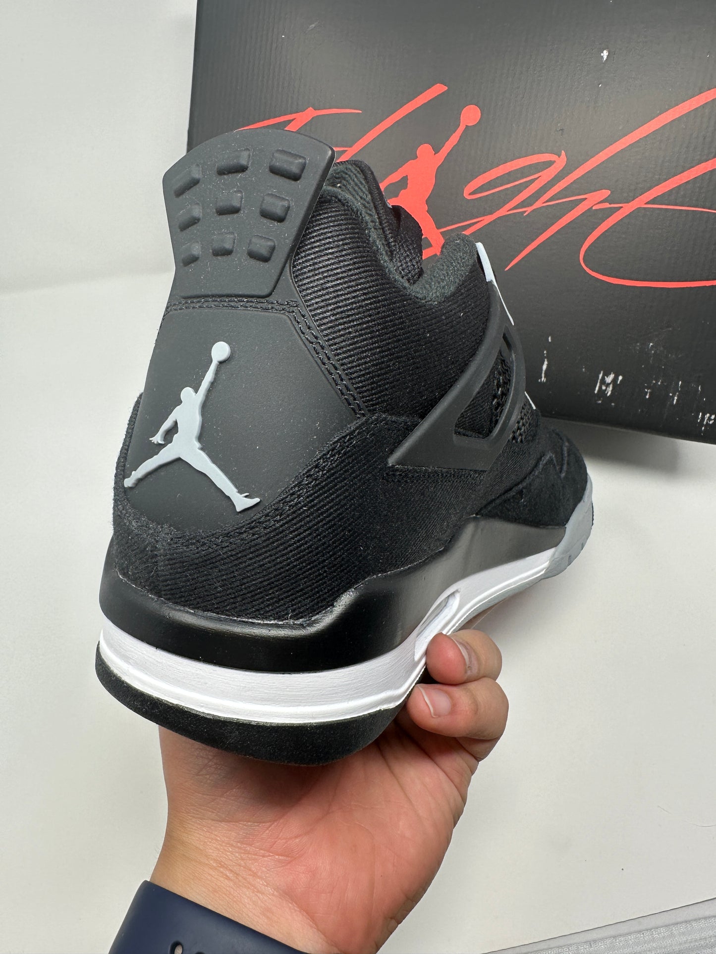 Jordan 4 Black Canvas