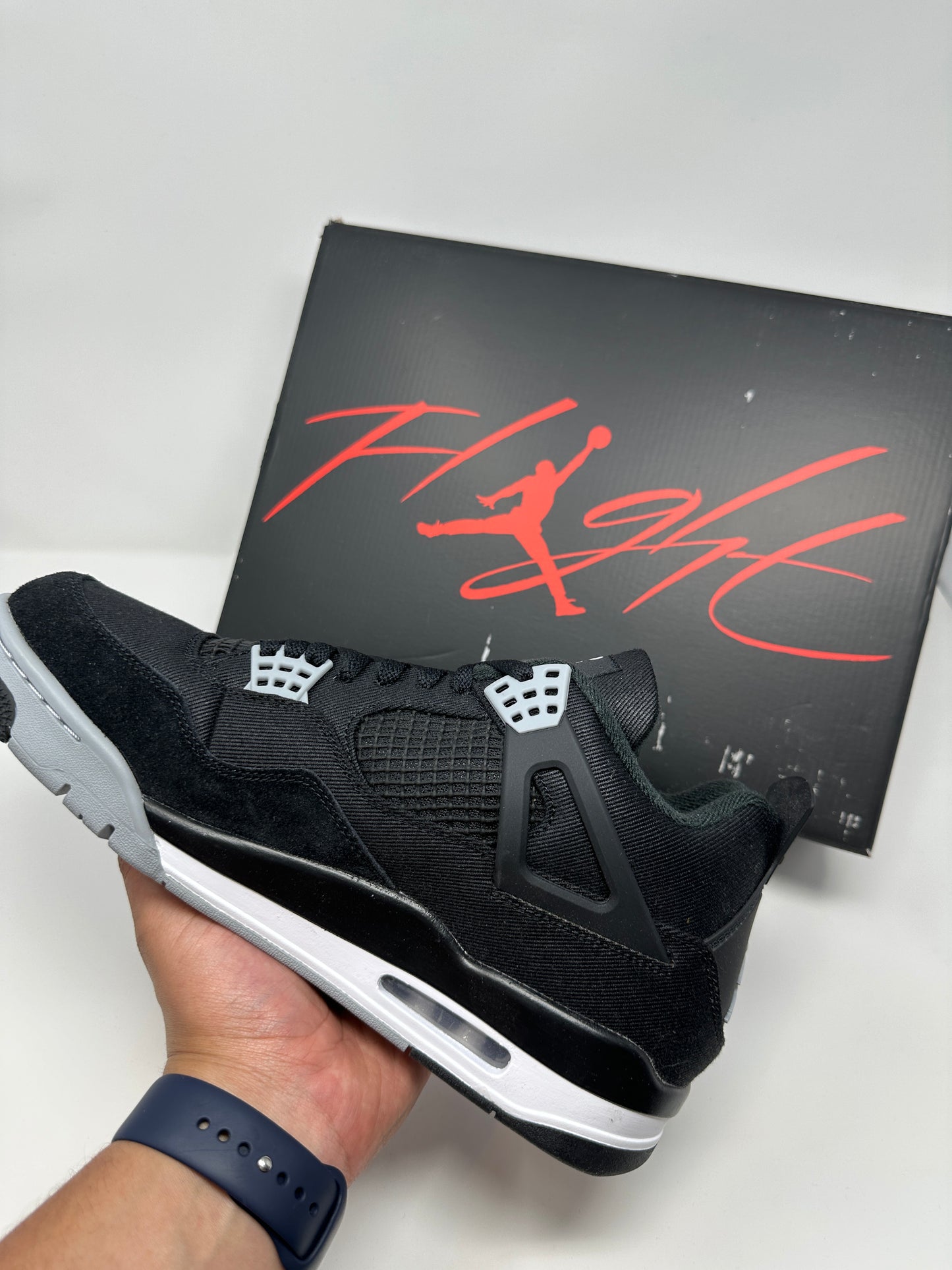 Jordan 4 Black Canvas