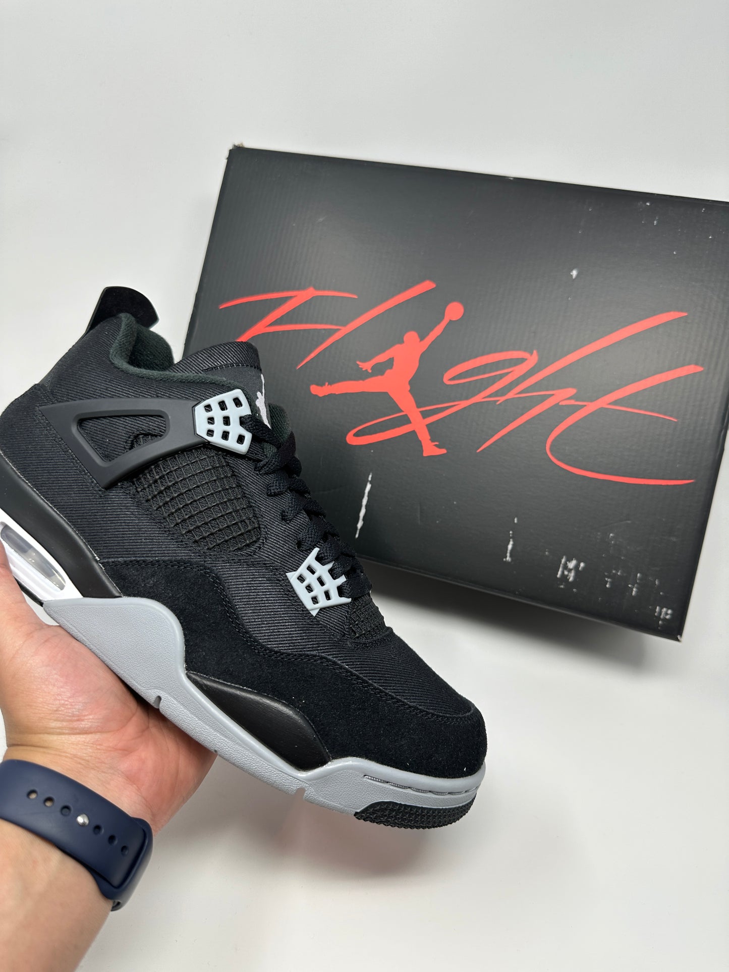 Jordan 4 Black Canvas